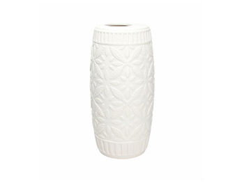 Vaza din ceramica AF Zimbabwe D17cm H29cm, alb 