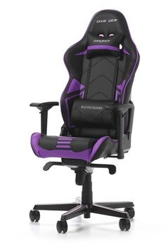 Gaming Chairs DXRacer - Racing PRO GC-R131-NV-V2, Black/Black/Violet - Carbon Look Vinyl & PU,Gamer weight up to 115kg/growth 165-195cm,Foam Density 50kg/m3,5-star Alum IC Base,Gas Lift 4 Class,Recline 90*-135*,Armrests:4D,Pillow-2,Caster-3*PU,W-26kg