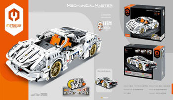 5812, iM.Master Bricks: Pull Back White Racer. 437 pcs 
