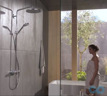 Душевая система hansgrohe Croma Select S Showerpipe 280 1jet с термостатом 