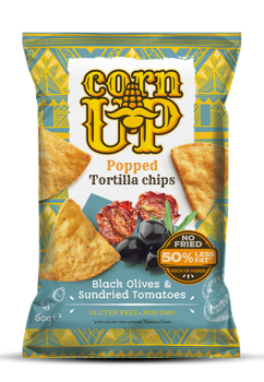 Chips porumb CornUP cu gust olive si tomate 60g 