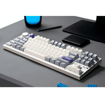 Tastatura Keychron Q3 Pro QMK/VIA Wireless Custom Full-Metal Mechanical Keyboard (Q3P-X1) Silver Grey, 80% TKL layout, Knob, RGB Backlight, Keychron K pro Mechanical Red Switch, Hot-Swap, Bluetooth, USB Type-C, gamer (tastatura/клавиатура)