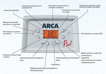 газовый настенный котел - ARCA PIXEL 25 N Открытая камера сгорания 