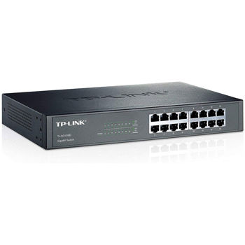 TP-LINK TL-SG1016D, 16-port Gigabit Switch, 16 10/100/1000M RJ45 ports, Desktop/Rackmount, metal case