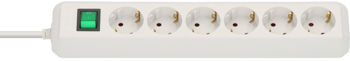 купить Удлинитель Eco-Line, 6-контактный (удлинитель с повышенной защитой от прикосновения, переключатель и кабель длиной 3 м) в Кишинёве 