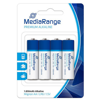Baterii MediaRange Premium Alkaline Batteries Mignon AA LR6 1.5V Pack 4 pcs ( Set 4 bucati )