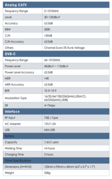 cumpără Deviser C1200+ DVB-C Meter în Chișinău 