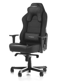 Office Chairs DXRacer - Work GC-W0-N-Y2, Black/Black/Black - PU leather, Gamer weight up to 130kg / growth 160-185cm, Foam Density 52kg/m3, 5-star Wide Alum x2 Base, Gas Lift 4 Class,Recline 90*-120*,Armrests: 3D,Pillow-2,Caster-3*PU,W-28,25kg