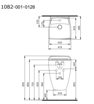 Lavoar Firenze bloc 48cm 