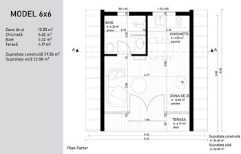 Металлический модульный дом тип А каркас 36 кв.м + этаж 12 кв.м - модель М 
