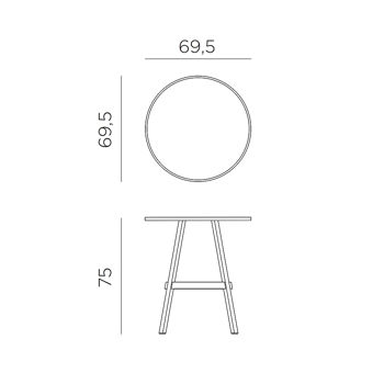 Стол обеденный Nardi COMBO 70 TABLE TERRA 40032.44.000 (Стол обеденный для сада и террасы)