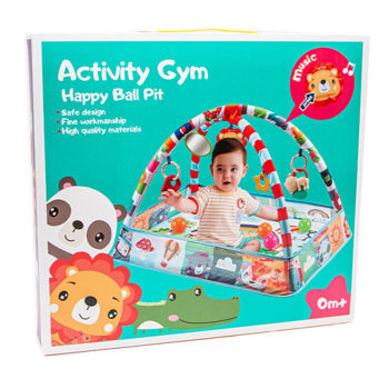 Детский игровой коврик-манеж со звуком и мягкими шарами "Activity Gym" 552085 (8297) 