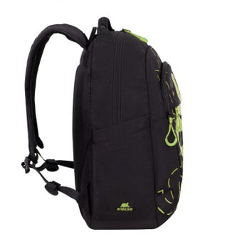Backpack Rivacase 5430, for Laptop 15,6" & City bags, Black/Lime 