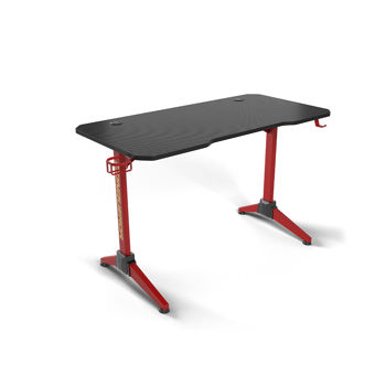 Стол компьютерный LUMI GMD03-1 Conqueror Gaming Desk with RGB Lighting, Black/Red, 1200x600mm, Weight Capacity 100Kg, Multi-Color Gradient Breathing LED Light (Стол компьютерный игровой) XMAS