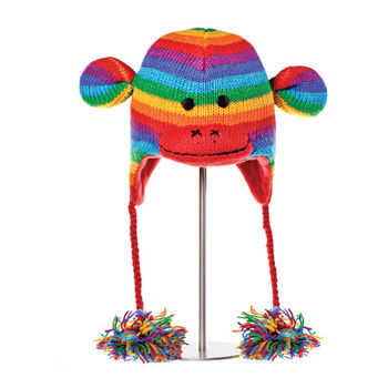 купить Шапка взрослая Knitwits Stripe Sock Monkey Pilot Hat, A1709 в Кишинёве 