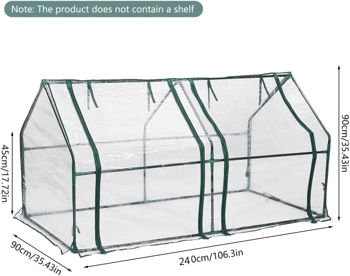 Мини-теплица для сада 240x90x90см 