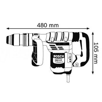 Молоток отбойный Bosch GSH 3 CE 650 Вт 4.3 Дж 