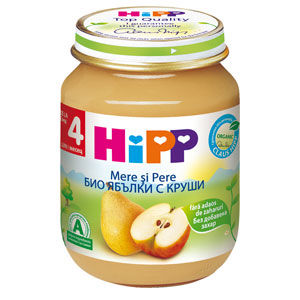 купить Пюре Hipp из яблок и грушами (4+ мес.), 125 г в Кишинёве 