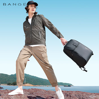 купить Рюкзак унисекс BANGE BG2581 с магнитным клапаном из полиэстера, серый в Кишинёве 