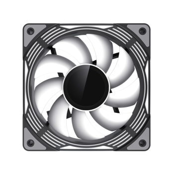 PC Case Fan GAMEMAX FN12A-C8I, 120mm, ARGB, 31.21dB, 44.35 CFM, 800-1600RPM, Hydro Bearing, Black 