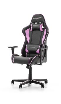 Gaming Chairs DXRacer - Formula GC-F08-NP-H1, Black/Black/Pink - PU leather, Gamer weight up to 100kg / growth 145-180cm, Foam Density 52kg/m3, 5-star Aluminum IC Base, Gas Lift 4 Class, Recline 90*-135*, Armrests: 3D, Pillow-2, Caster-2*PU, W-23kg
