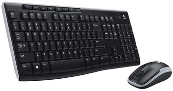 купить Wireless Keyboard & Mouse Logitech MK270, Multimedia, Spill-resistant, 2xAAA/1xAA, Black в Кишинёве 