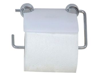 Держатель для туалетной бумаги с крышкой MSV, пластик/хром 