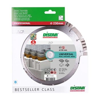 купить Алмазный диск отрезной Distar 1A1RSS/C3-H 115x2.2/1,4x10x22,23-9 Bestseller Universal в Кишинёве 