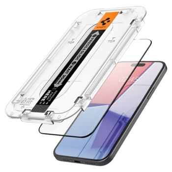 Spigen iPhone 15 Pro Max, EZ FIT, 1pcs, Tempered Glass, Black 