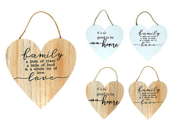 Decor suspendabil Valentine 25X24cm "Inima cu inscriptie" 