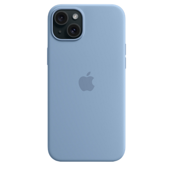 iPhone 15 Plus Silicone Case with MagSafe - Winter Blue 