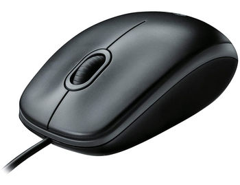Mouse Logitech B100 OEM, Optical, 800 dpi, 3 buttons, Ambidextrous, Black, USB 