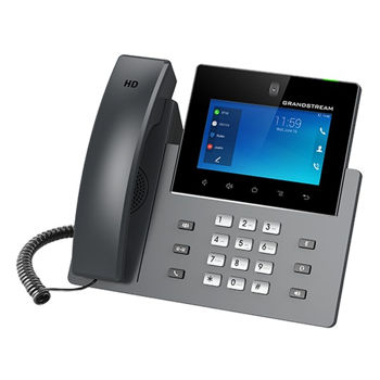 Grandstream GXV3450 Video, 16 SIP, 16 Lines, Android, 5" Touch Screen, PoE, Wi-Fi 5, Black 