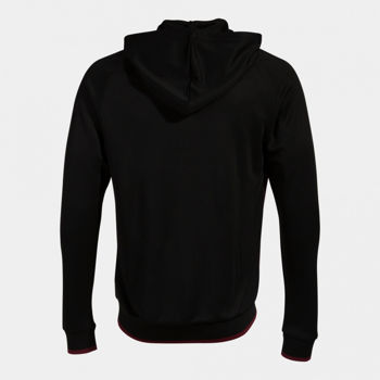 FINAL SALE - Олимпийка JOMA - TIGER V ZIP-UP HOODIE BLACK BURGUNDY 