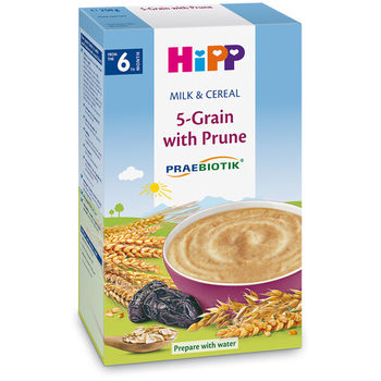 Terci organic Hipp din cereale și prune cu lapte (6+ luni), 250gr. 