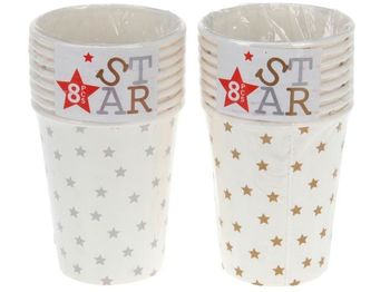 Набор стаканов бумажных "Star" 8шт, 250ml 