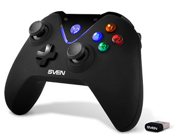 Wireless Gamepad SVEN GC-5070, 4 axes, D-Pad, 2 mini joysticks, 11 buttons 