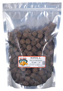 Пеллетс долгорастворимый Krill 16mm 1kg 