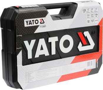 cumpără KIT DE UNELTE PROFESIONALE YATO 1/2",1/4", 3/8", 129 el, 38881YT în Chișinău 