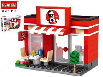 Конструктор Hsanhe mini Street KFC 190дет 26X18X5cm 