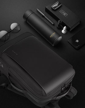 купить Kлассический деловой рюкзак Bange S-52 для ноутбука дo 15.6", с USB портом, водонепроницаемый, черный в Кишинёве 