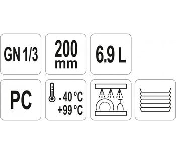 cumpără Recipient GN 1/3 200 mm PC în Chișinău 