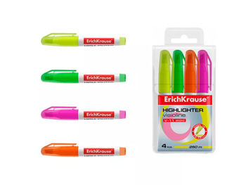 Set textmarkere ErichKrause Visioline V-11 Mini Neon, 4buc 