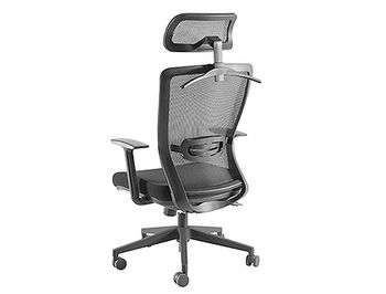 Lumi Premium High-Back Mesh Office Chair CH05-5, Black, Adjustable Tilt Back, Adjustable Headrest, Adjustable Lumbar Cushion, 340mm Nylon Base, 50mm PU Caster, 80mm Class 3 Gas Lift, Weight Capacity