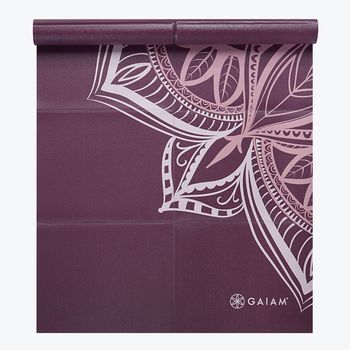 Коврик для йоги складывающийся 173x61x0.2 см PVC Gaiam Foldable Cranberry Point 63640 (5827) 