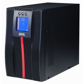 UPS PowerCom MAC-1000, Tower, 1000VA/1000W, Online, LCD, USB,SNMP SLOT, Ex. Batt. Connector,2xSchuko 