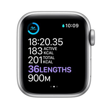 Apple Watch Series 6 GPS, 40mm Aluminum Case with White Sport Band, MG283 GPS, Silver 