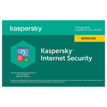 Kaspersky Internet Security Card 5 Dev 1 Year Renewal 