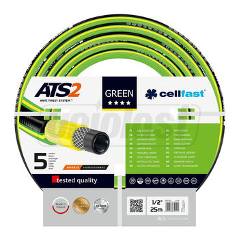 купить Шланг GREEN ATS2™ D. 1/2" (15-18 мм) 30 bar поливочный 15-100  CELLFAST L=25 м в Кишинёве 