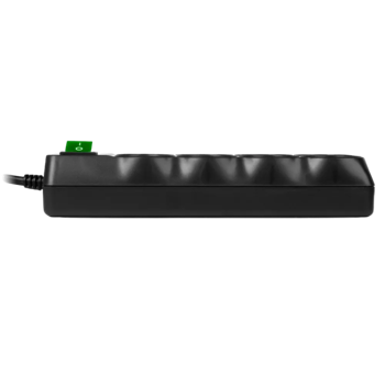 Surge Protector    8 Sockets,  5.0m, Sven "SF-08E-16", Black, flame-retardant material 